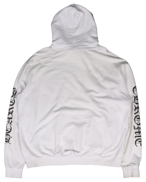 Chrome Hearts Vertical Logo White Hoodie