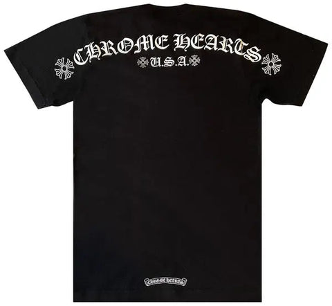 Chrome Hearts USA Scroll Black Tee