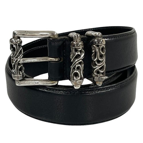 Chrome Hearts Double Roller Black Belt