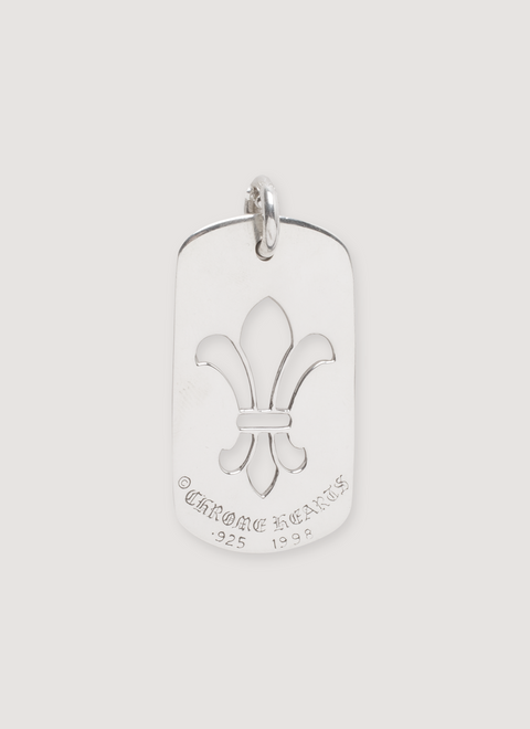 Chrome Hearts Fleur Cut Out Dog Tag Pendant