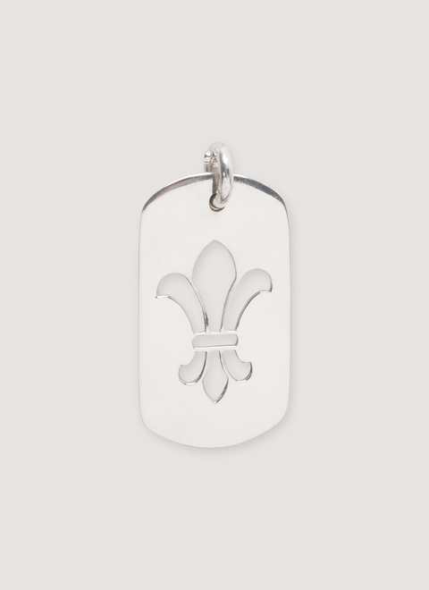 Chrome Hearts Fleur Cut Out Dog Tag Pendant