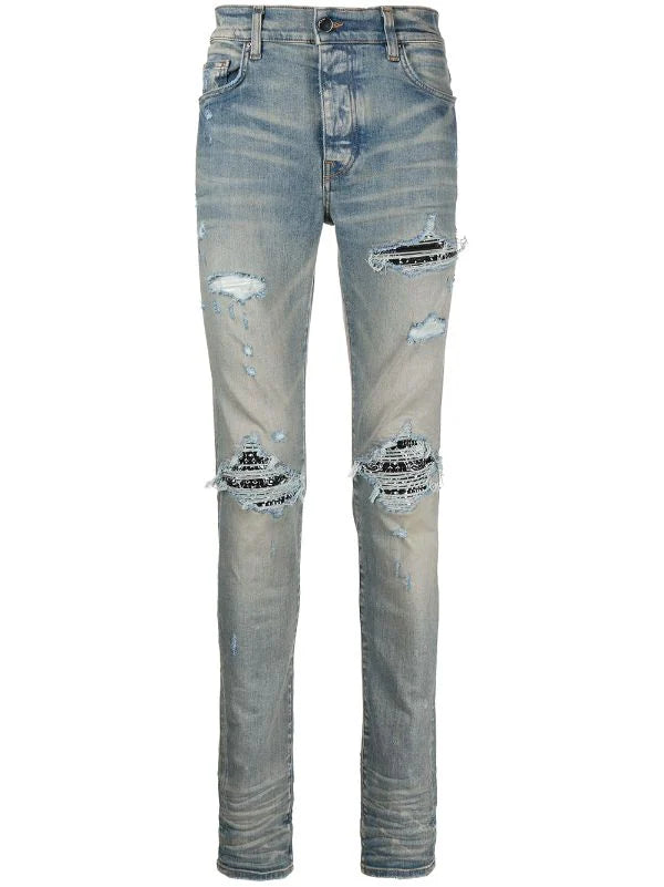 Amiri Ripped Acid Wash Jeans