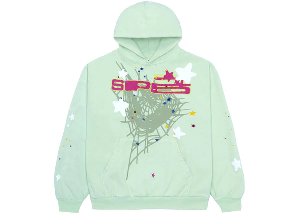 Sp5der SP5 Mint Hoodie