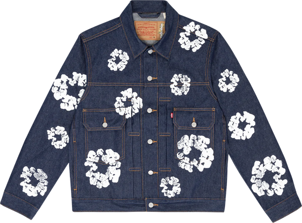 Denim Tears Cotton Wreath Dark Wash Jean Jacket