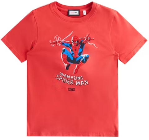Kith x Spider-Man Vintage Red Kids Tee
