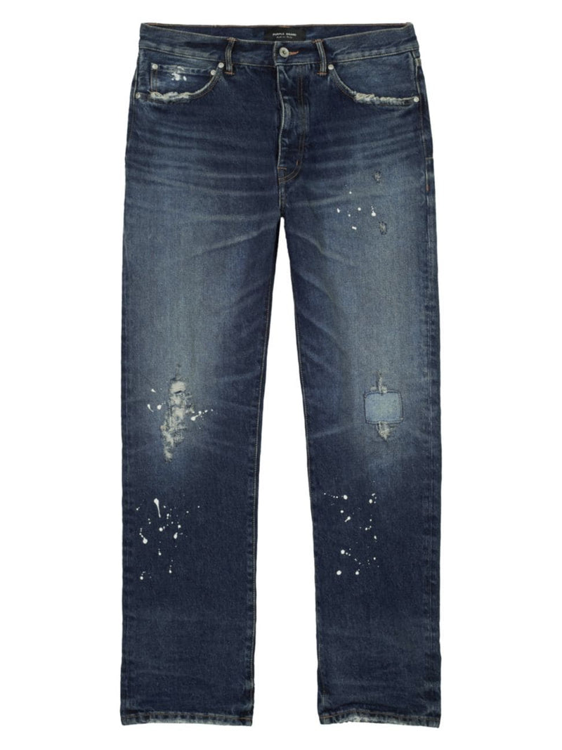 Purple P001 Dark Dirty Indigo With Paint Jeans