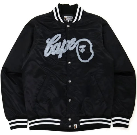 Bape Baseball Bomber Black Jacket