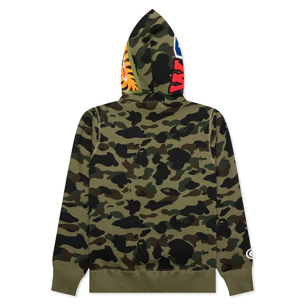 Bape Green 1st Camo Multi Shark Full Zip