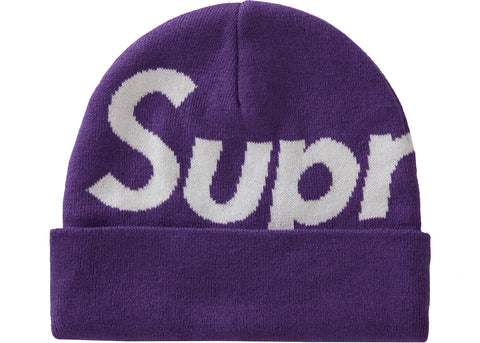 Supreme Big Logo Purple Beanie