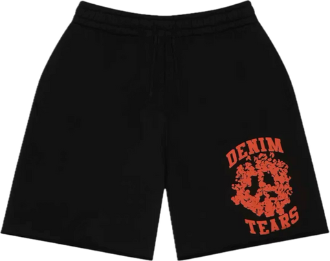 Denim Tears University Black/Orange Sweatshorts