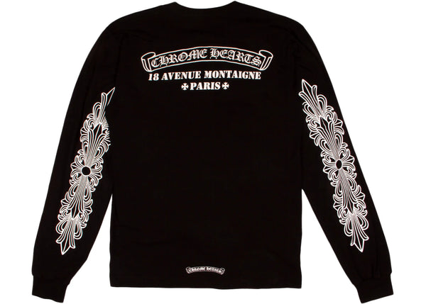 Chrome Hearts Paris Montaigne Black L/S Tee