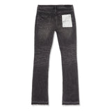 Purple P004 Blowout Released Hem Black Jeans