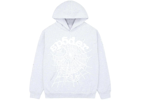 Sp5der Grey Web Hoodie