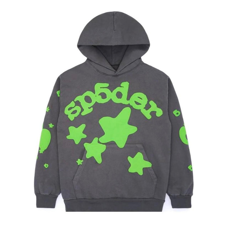 Sp5der Slate Grey Beluga Hoodie