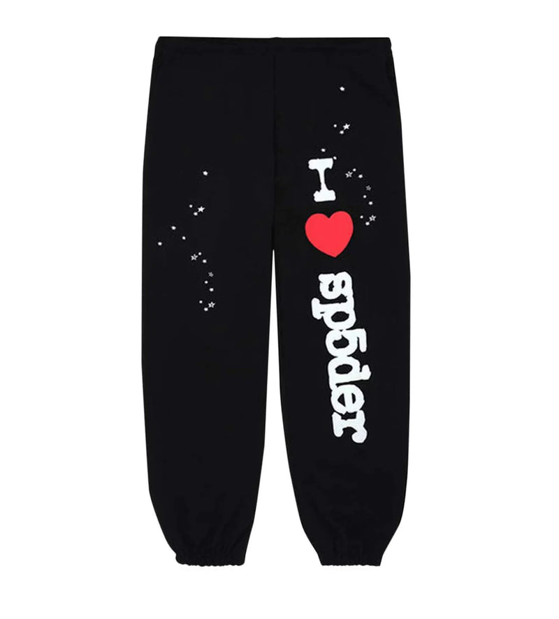 I Heart Sp5der Black Sweatpants