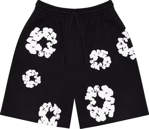 Denim Tears Cotton Wreath Black Sweatshorts