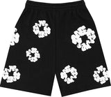 Denim Tears Cotton Wreath Black Shorts