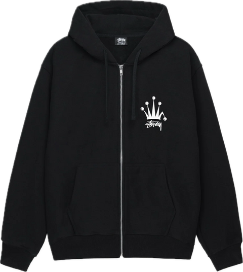 Stussy Regal Crown Black Zip Up