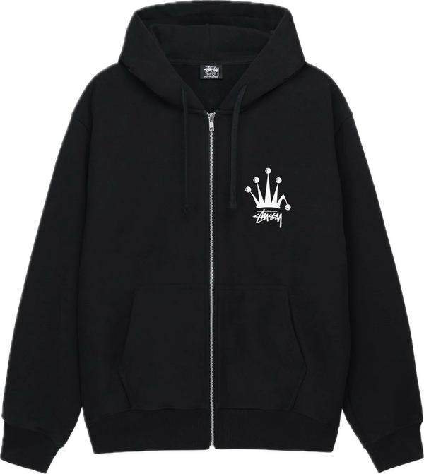 Stussy Regal Crown Black Zip Up