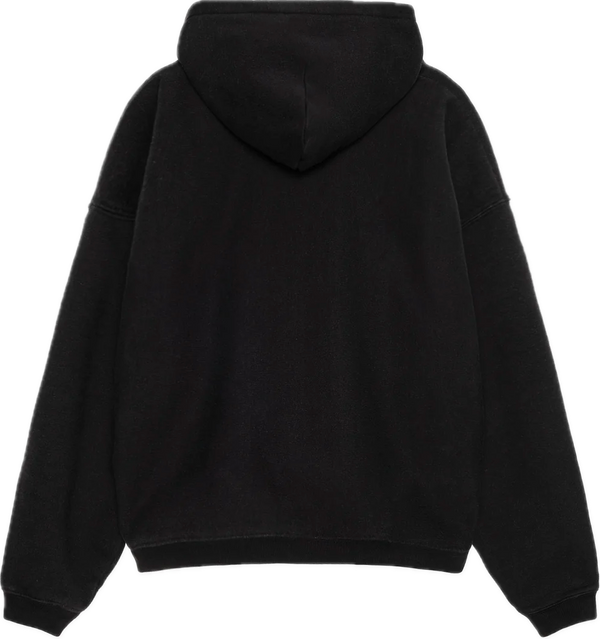 Stussy Embroidered Relaxed Black Hoodie