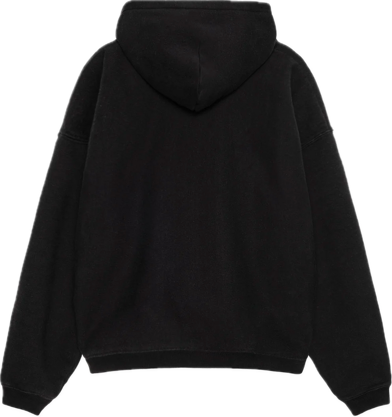 Stussy Embroidered Relaxed Black Hoodie