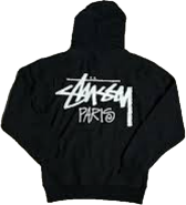 Stussy Paris Trademark Black Hoodie