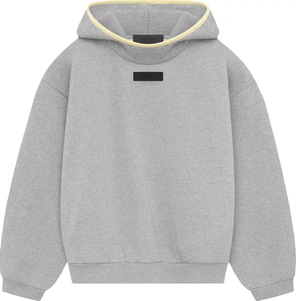 Essentials SS24 Light Grey Patch Hoodie