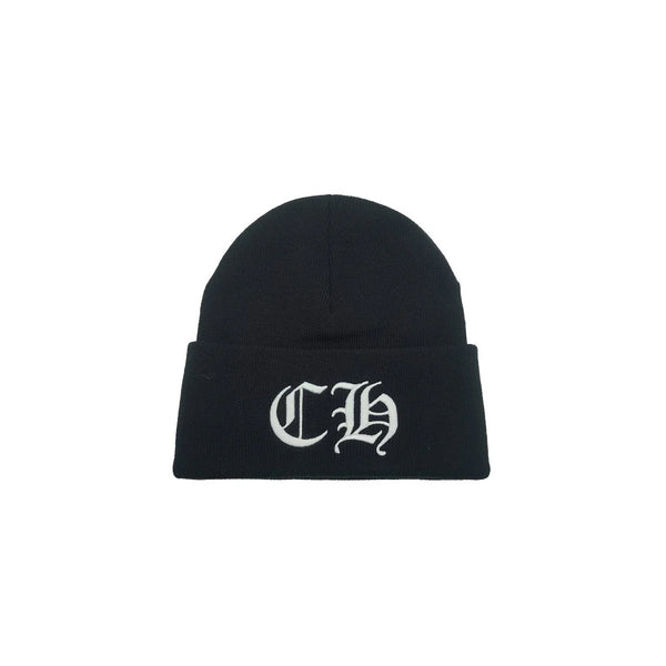 Chrome Hearts Embroidered CH Black Beanie