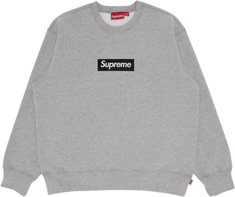 Supreme FW22 Heather Grey/Black Box Logo Crewneck