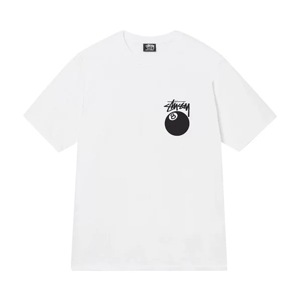 Stussy 8 Ball White Tee