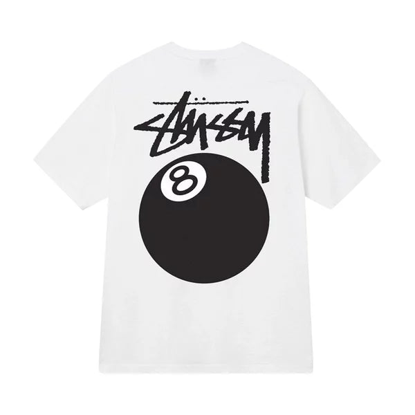 Stussy 8 Ball White Tee