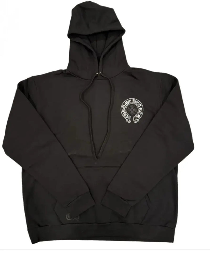 Chrome Hearts Vegas Silver Horseshoe Black Hoodie