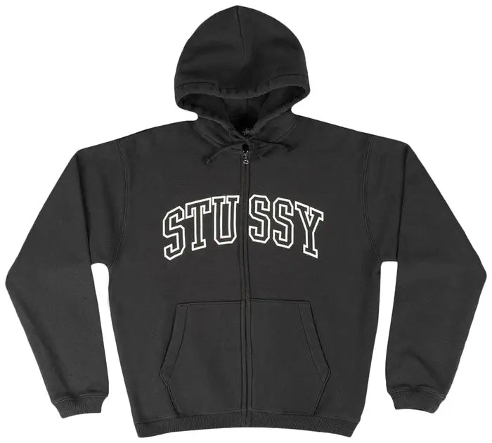 Stussy Outline Washed Black Zip Up