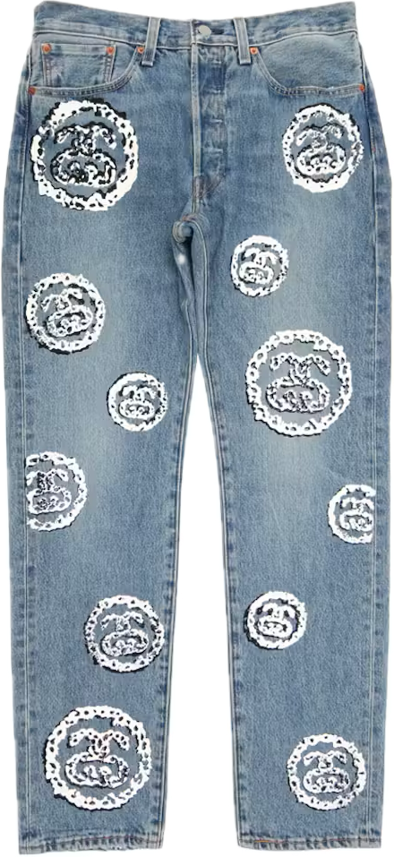 Stussy x Denim Tears 501 Indigo Jeans