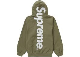 Supreme Satin Appliqué Olive Green Hoodie