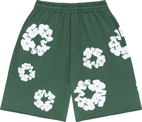 Denim Tears Cotton Wreath Green Shorts