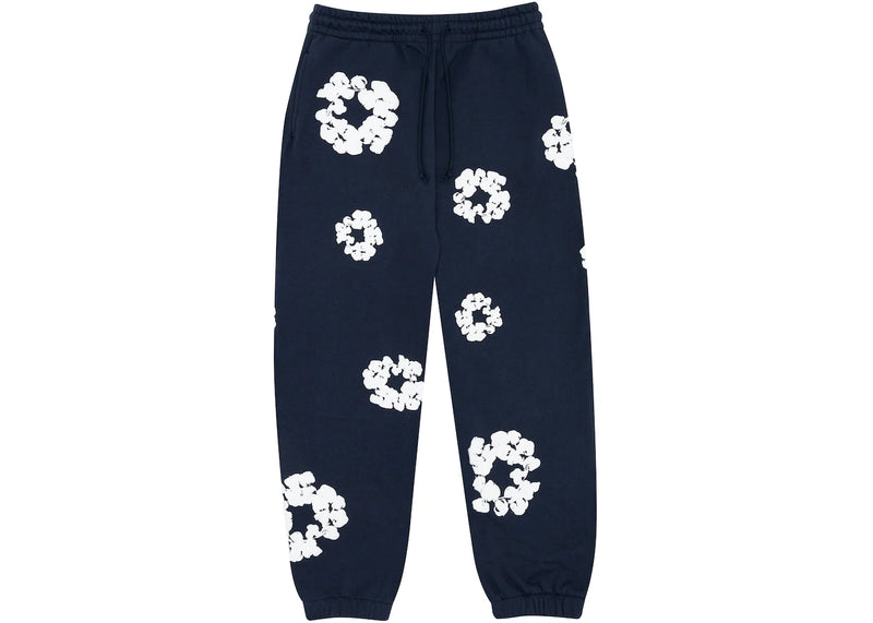 Denim Tears Cotton Wreath Navy Sweatpants