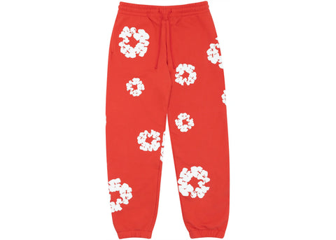 Denim Tears Cotton Wreath Red Sweatpants