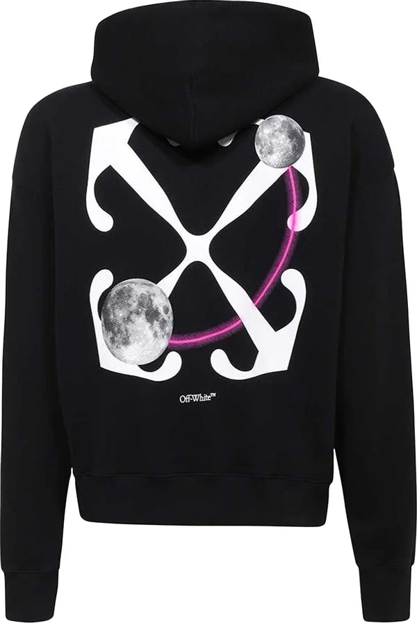 Off White Moon Arrow Black Hoodie