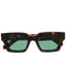 Off-White Virgil Square Frame Cheetah/Green Sunglasses