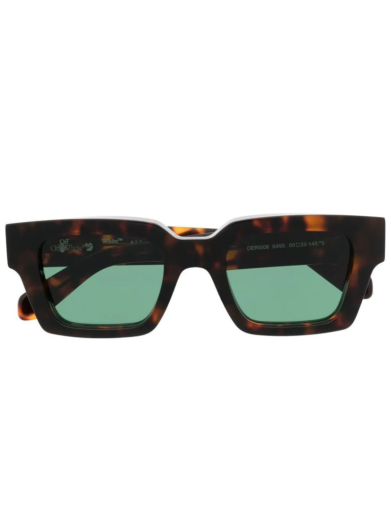 Off-White Virgil Square Frame Cheetah/Green Sunglasses Off-White Virgil Square Frame Cheetah/Green Sunglasses