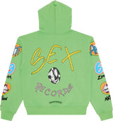 Chrome Hearts Matty Boy Sex Records Green Hoodie