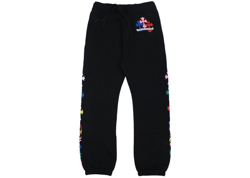 Chrome Hearts Multi Color Cross Black Sweatpants