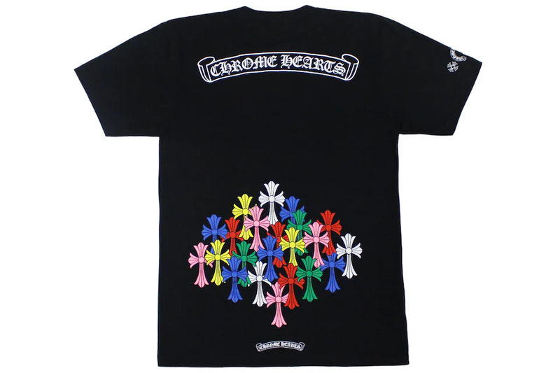 Chrome Hearts Multi Color Cross Black Tee