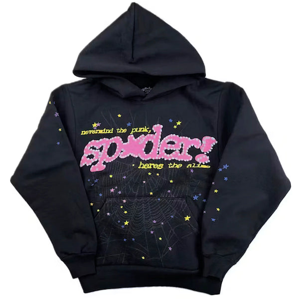 Sp5der P*nk V2 Black Hoodie – Courtside Kicks