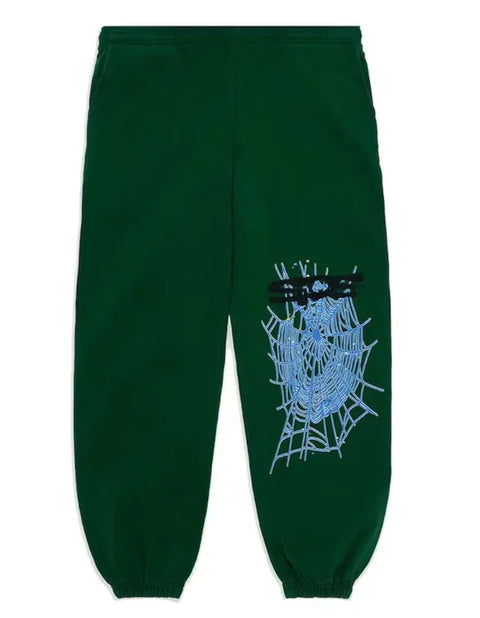 Sp5Der Web Green Sweatpants