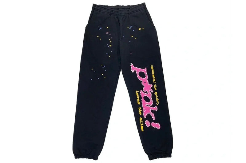 Sp5der P*nk Black Sweatpants