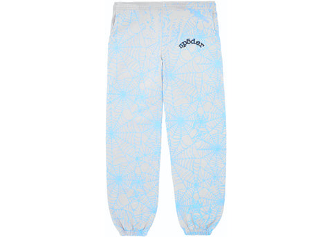 Sp5der AOP Blue/Grey Sweatpants
