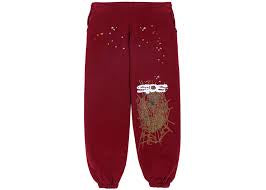 Sp5der Web Maroon Sweatpants