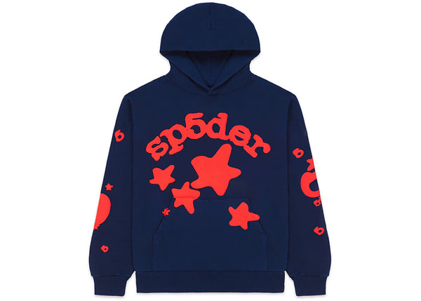 Sp5der Navy Beluga Hoodie